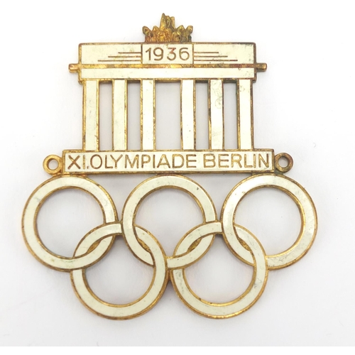 86 - German 1936 Olympic enamel grill badge