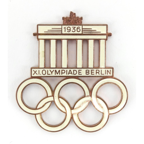 87 - German 1936 Olympic enamel grill badge
