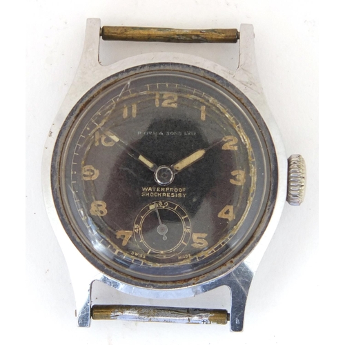 833 - Gentleman's P Orr & Sons Ltd wristwatch, with Francois Borgel case, numbered 784449, 2.9cm in diamet... 