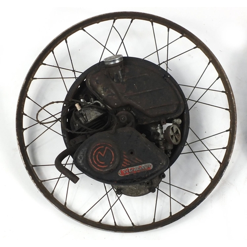 104 - Vintage Cyclemaster motorcycle wheel