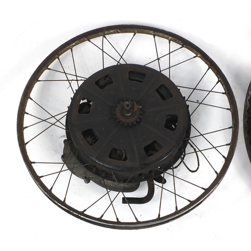 104 - Vintage Cyclemaster motorcycle wheel