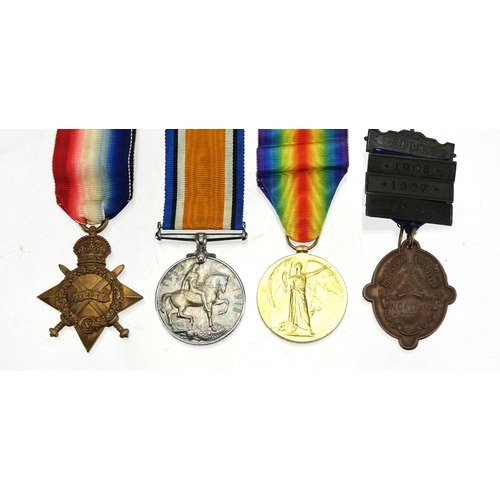 199 - British Military World War I trio and education committee medal, the trio awarded to G-835PTE.W.G.GA... 