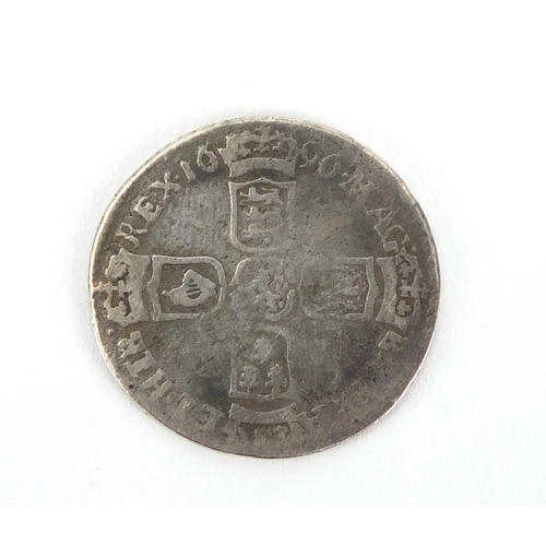 614 - William III 1696 six pence