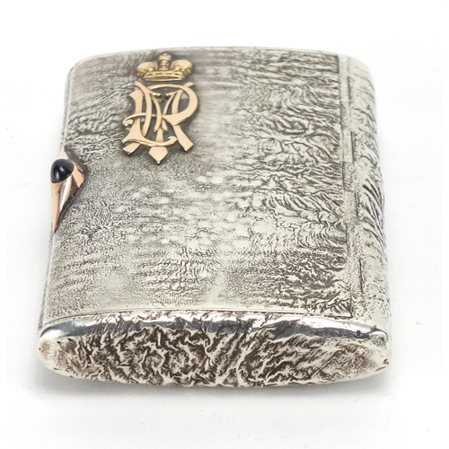 3 - Russian silver Samorodok with applied gold lettering, impressed marks 84 AE to the interior, reputed... 