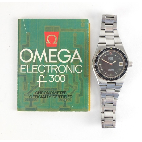 825 - Gentleman's stainless steel Omega Seamaster Electronic F300 chronometer wristwatch, the movement num... 