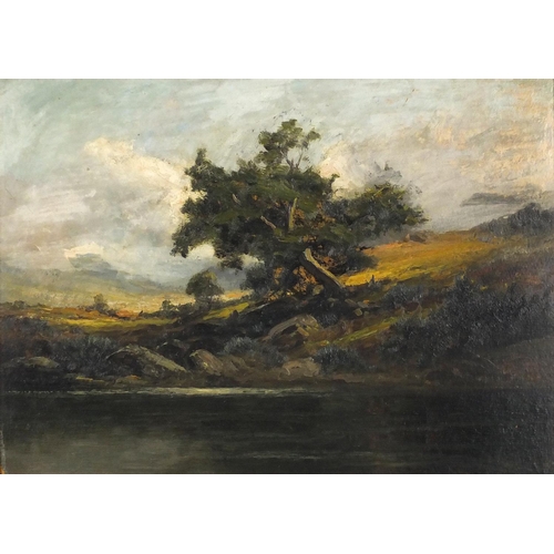 1008 - Francis Thomas Carter - Alnwick Moor, oil on board, inscribed verso, mounted and framed, 44.5cm x 32... 