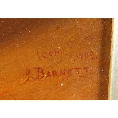 979 - After John Everett Millais - Bubbles by G Barnett, early 20th century oil on canvas, framed, 22cm x ... 