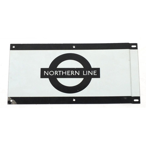 103 - Railwayana interest Northern line enamel sign, 45cm x 23cm