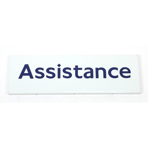 110 - Railwayana interest Assistance enamel sign, 70cm x 23cm