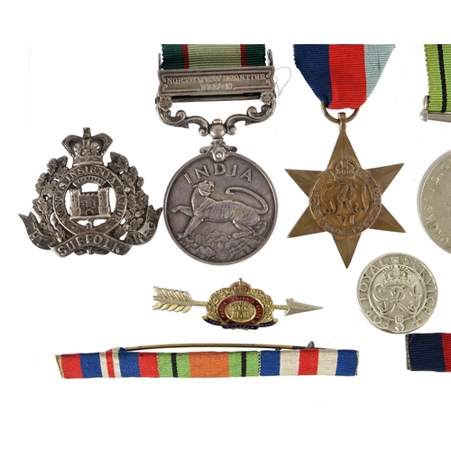208 - British Military medal group relating to Captain D Harrigan including George VI India general servic... 