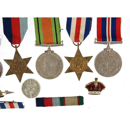 208 - British Military medal group relating to Captain D Harrigan including George VI India general servic... 