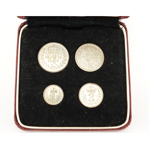 172 - Elizabeth II 1971 Maundy coin set