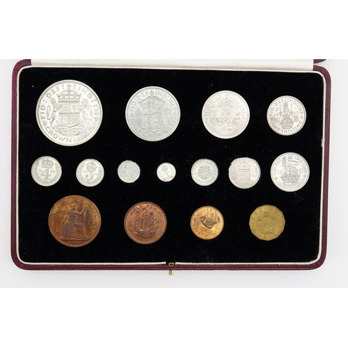 159 - George VI 1937 specimen coin set, by The Royal Mint with fitted silk and velvet lined tooled leather... 
