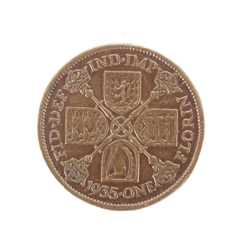 170 - George V 1935 copper one florin
