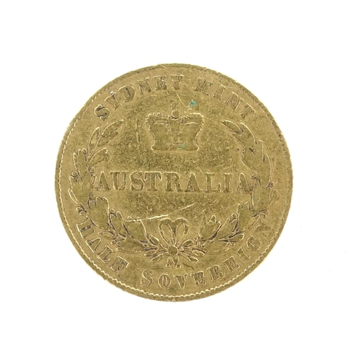 164 - Victoria Young Head Australian 1861 half sovereign