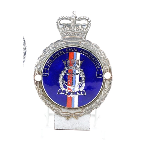 89 - Two Royal Marines chrome and enamel car radiator badge, one by J R Gaunt of London