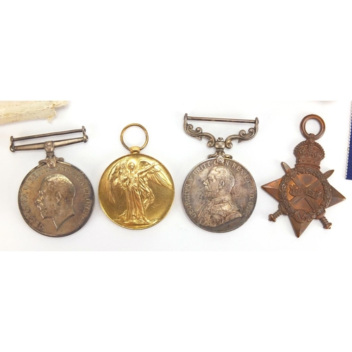 204 - British Military World War I medal group, relating to Sergeant A G Parry comprising a trio, awarded ... 
