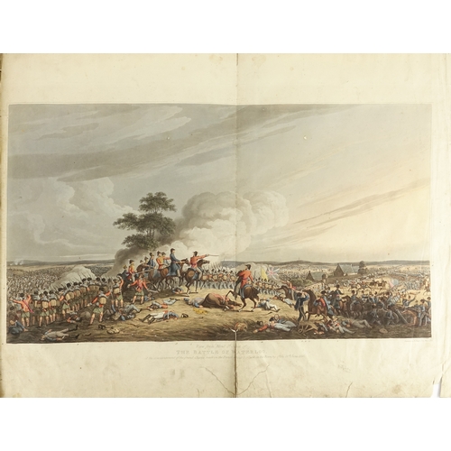 145 - The Campaign of Waterloo illustrated with engravings, 19th century folio printed London by T Bensley... 