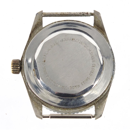 831 - Gentleman's Lausanne divers stainless steel wristwatch, with date dial, 3.8cm in diameter