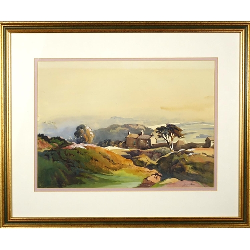 990 - Joseph Foster - Landscape views, set of four watercolours, each mounted and framed, 36cm x 26cm