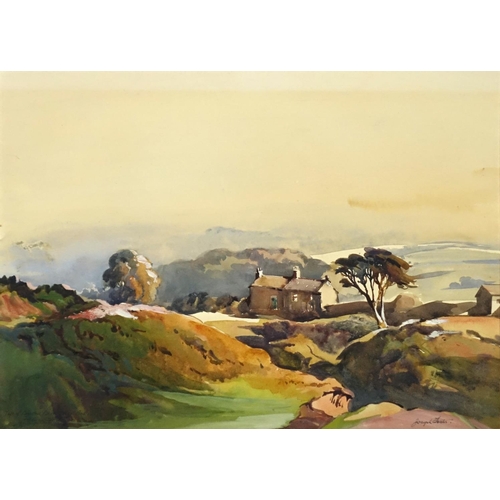 990 - Joseph Foster - Landscape views, set of four watercolours, each mounted and framed, 36cm x 26cm