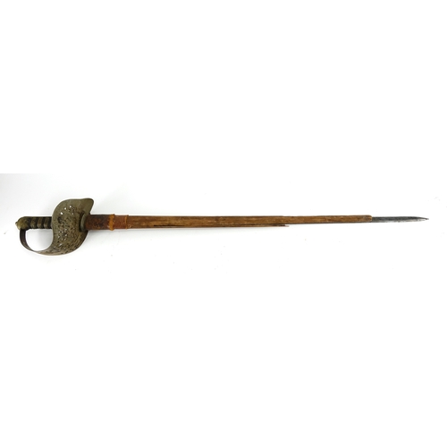 250 - British Military World War I Infantry dress sword by Armfield's Birmingham, with scabbard, wire boun... 