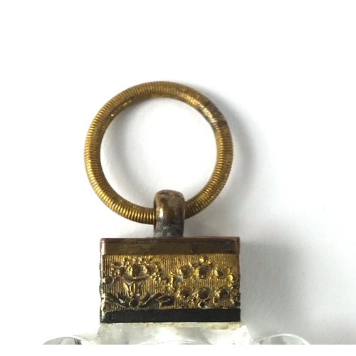 61 - Baccarat sulphide pendant of Christ holding the cross, with gilt metal mount, 12cm H x 6cm W