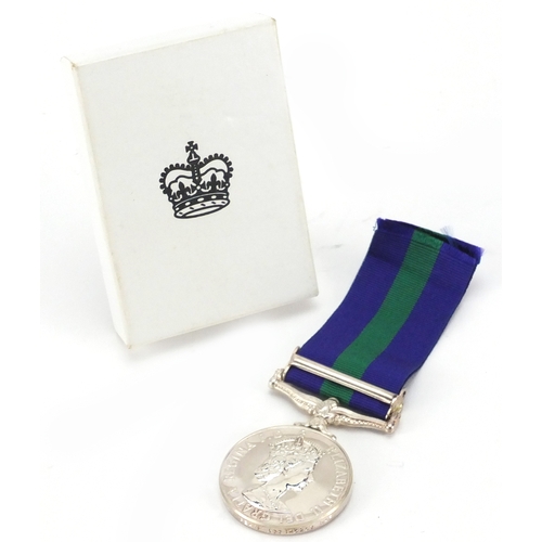 209 - ** WITHDRAWN FROM SALE ** Elizabeth II General Service medal with Canal Zone bar, with box of issue,... 