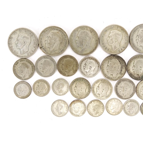 2348 - British pre decimal pre 1947 coins including half crowns, approximate weight 230.0g