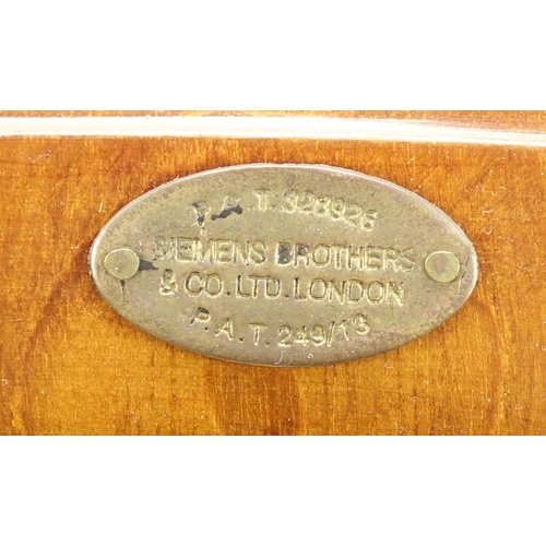 2188 - Oak wall mounted telephone with Siemens Brothers & Co. brass plaque, 30cm high