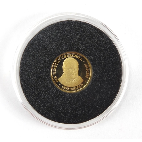 622 - Sir Winston Churchill gold coin with certificate