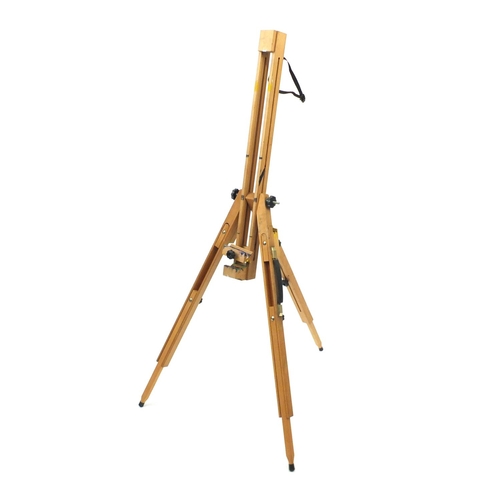 79 - Light wood folding artists easel