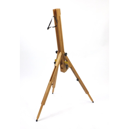 79 - Light wood folding artists easel