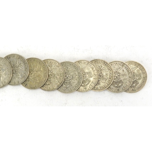 2356 - British pre decimal pre 1947 two shillings, approximate weight 554.0g