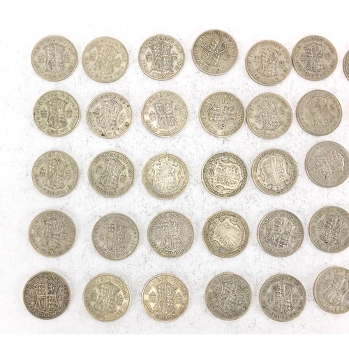 2354 - British pre decimal pre 1947 half crowns, approximate weight 551.0g