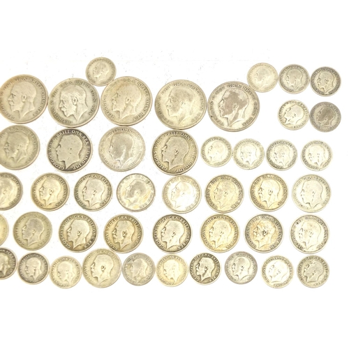 2344 - British pre decimal pre 1947 coins including half crowns, approximate weight 328.0g