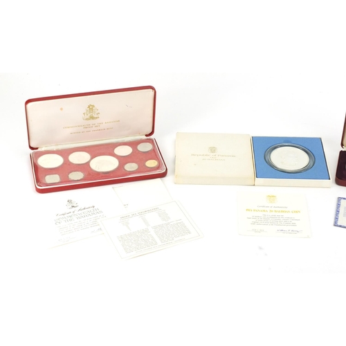 2330 - Bahamas and Panama silver proof coins including 25th Anniversary of the Coronation and Commonwealth ... 