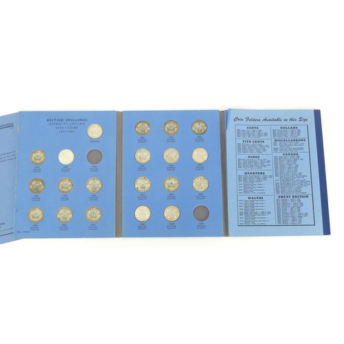2341 - Predominantly British pre decimal pre 1947 coins including shillings and half crowns