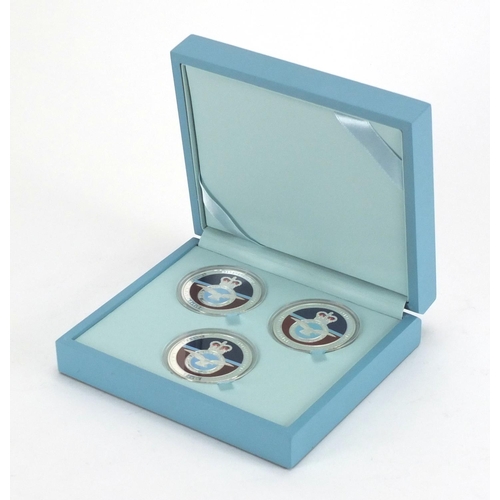 2326 - Royal Air Force V class bomber silver coin set, with fitted case