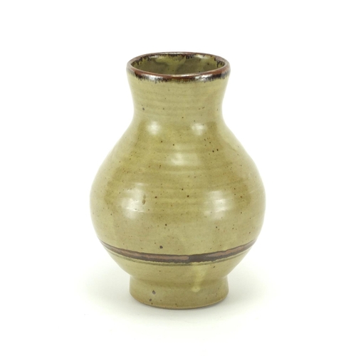 463 - Lowerdown pottery Studio vase by David Leach, impressed marks to the base, 16cm high