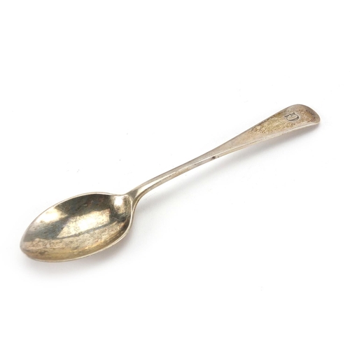 2407 - Set of six silver spoons by Roberts & Belk Ltd. Sheffield 1942, housed in a Harrods velvet and silk ... 