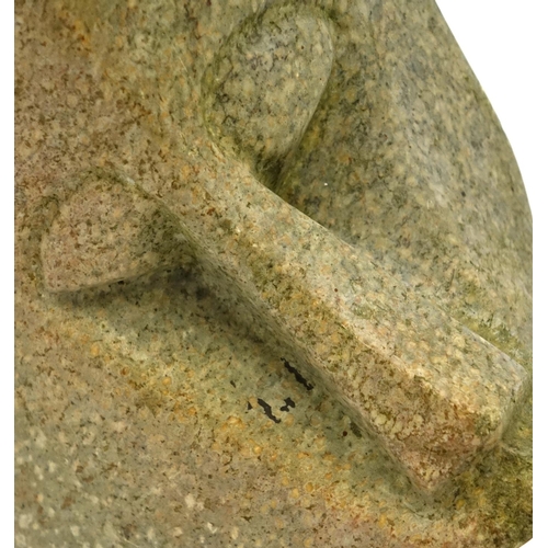 2059 - Modernist carved stone bust, 52cm high