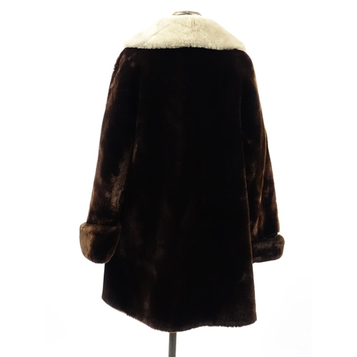 2257 - Vintage beaver lamb fur coat