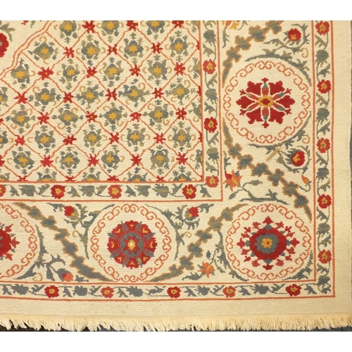 2055 - Rectangular Afghan Suzani design rug, 365cm x 250cm