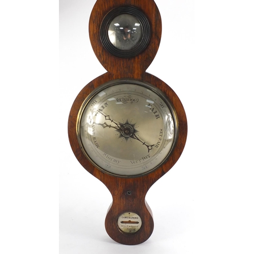 36 - 19th century Eames & Sons of Bath rosewood aneroid barometer, 97cm high