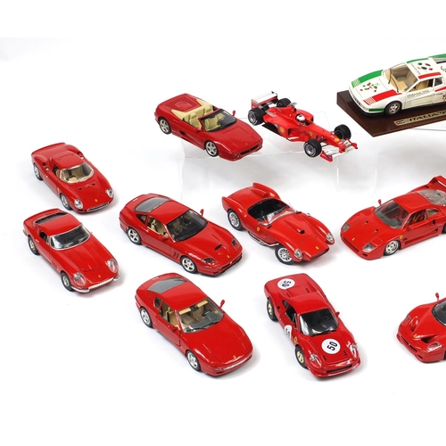 2071 - Die cast Ferrari's including Hot Wheels Michael Schumacher collection and Bburago