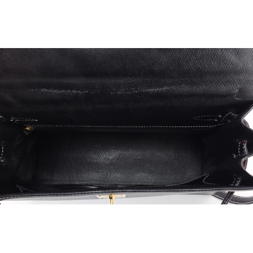 2235 - ** WITHDRAWN FROM SALE ** Hermes Kelly handbag with gilt hardware and padlock, 32cm wide