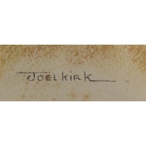 2168 - Joel Kirk - Pot Bellied Pig, pastel, mounted unframed, 29cm x 24cm
