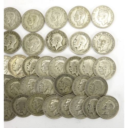 2347 - British pre decimal pre 1947 half crowns, approximate weight 550.0g