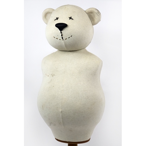 2008 - Novelty teddy bear mannequin with pine base, 155cm high